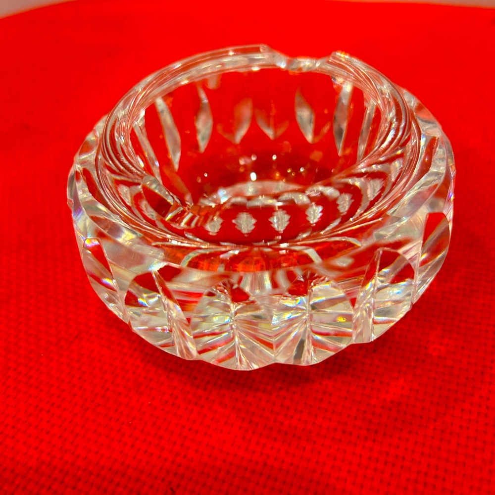 Waterford Ashtray Gothic Script Acid Etch to Base